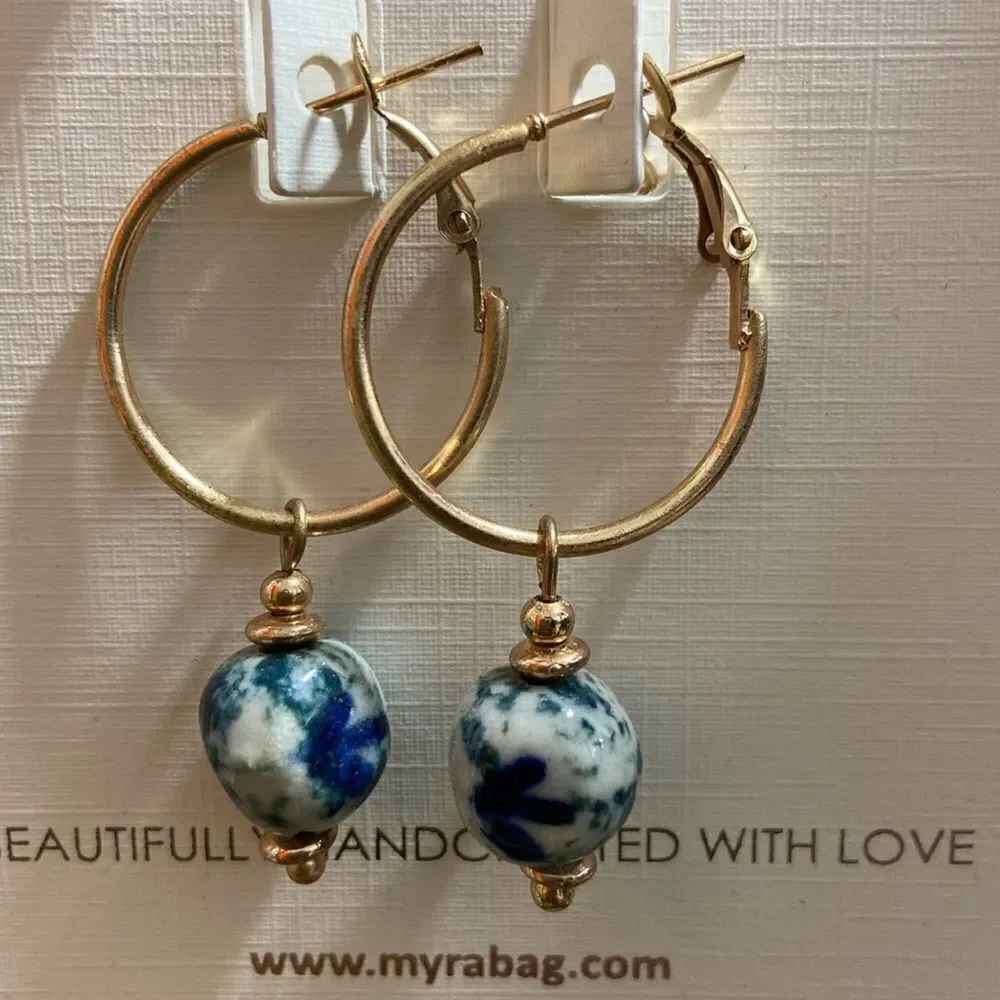 ‎Blue Droplet earrings
